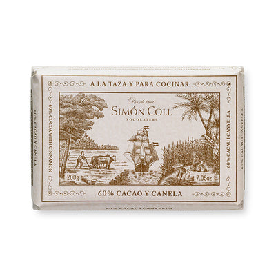 Schokolade : Trinkschokoladetafel Zimt 60% 200g