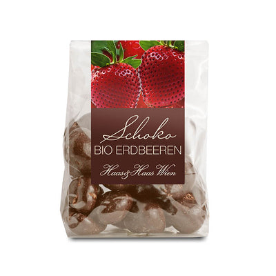 Confiserie : Bio Schoko Erdbeeren in Vollmilchschokolade 100g